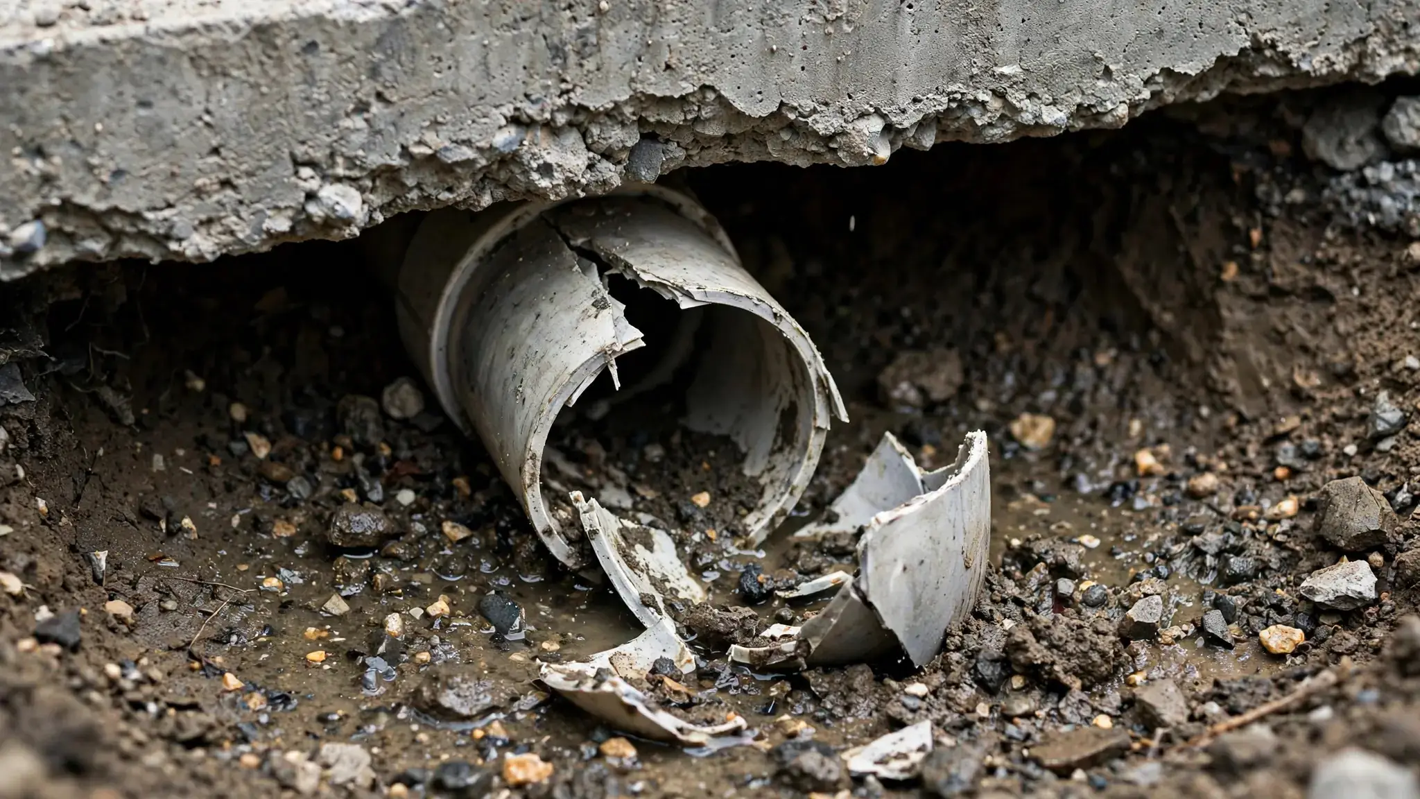 Broken Drain Line Under The Slab