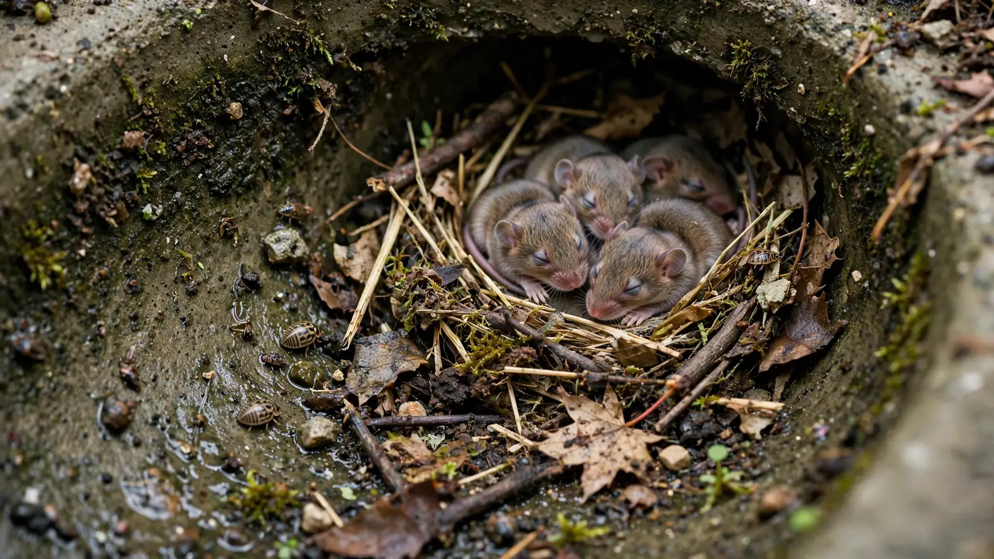 Critters Nesting In Outdoor Drains