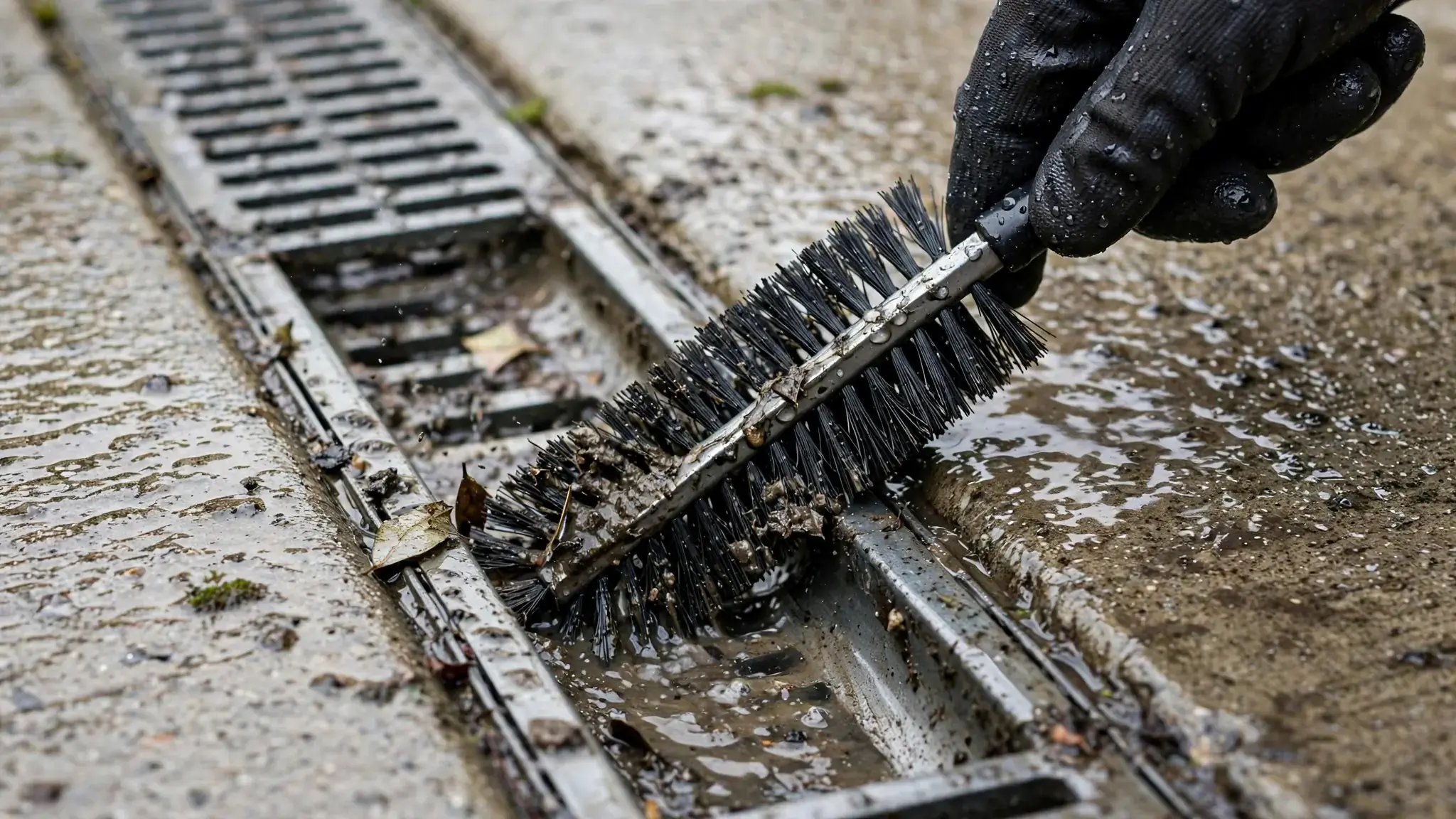Driveway Channel Drain Cleaning