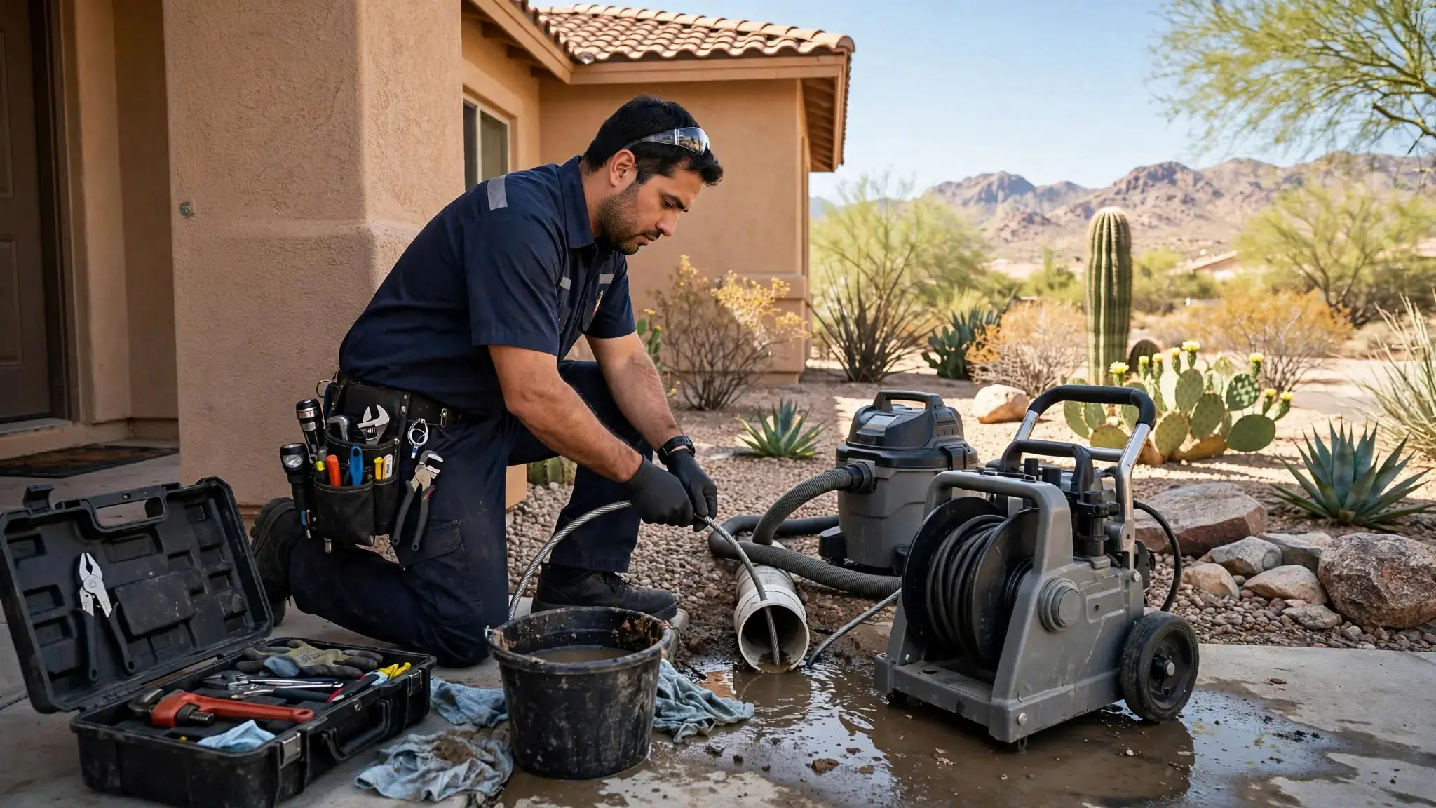 Emergency Clogged Main Sewer Line Backing Up/Flooding In Tucson AZ