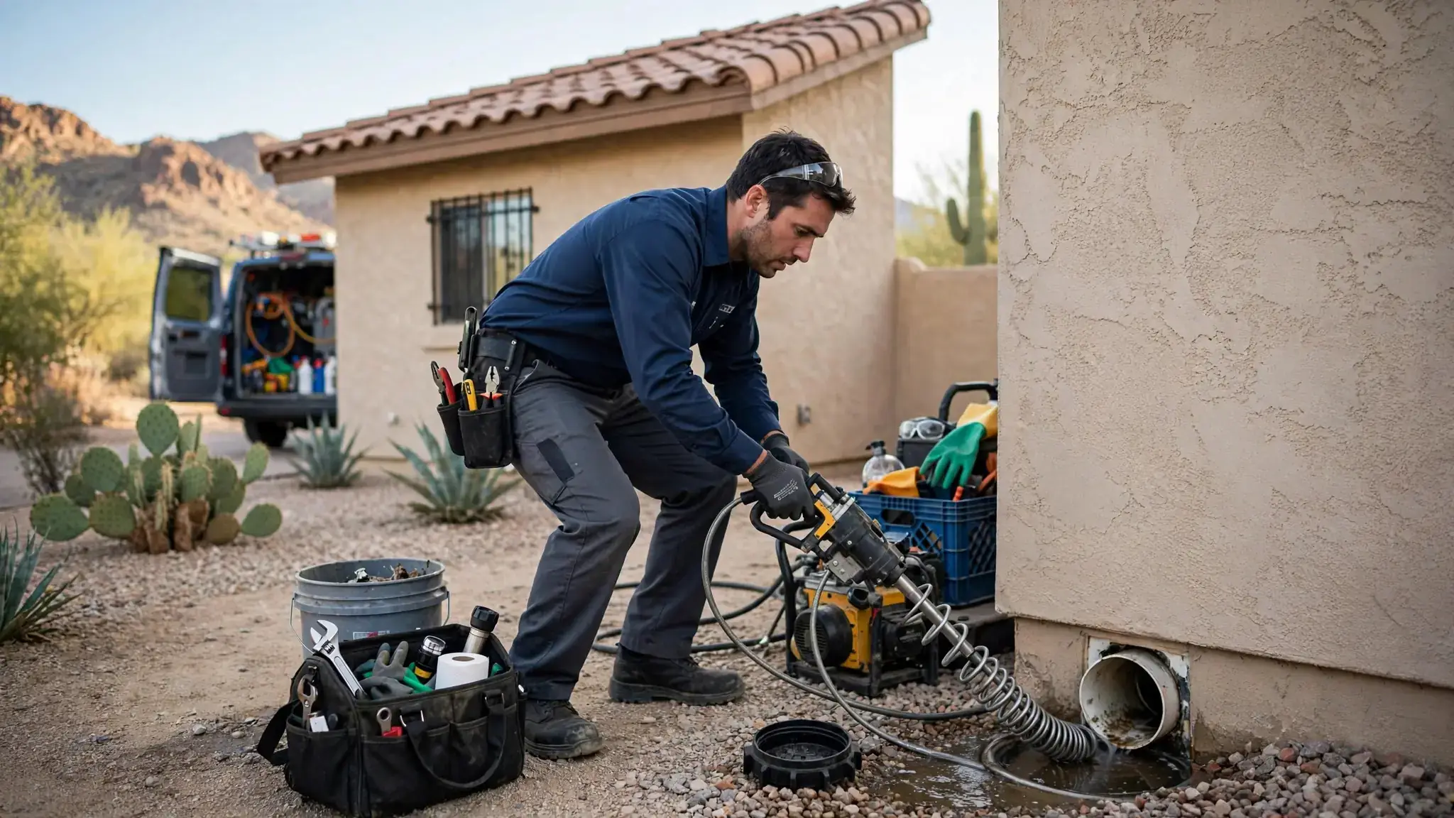Emergency Sewer Line Epoxy Lining Under Slab In Tucson AZ