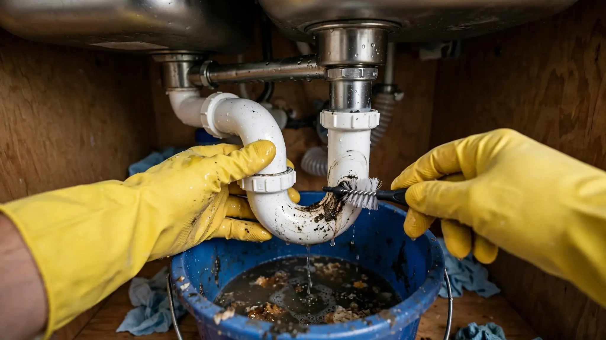 How To Clean A Kitchen Sink P-Trap Safely