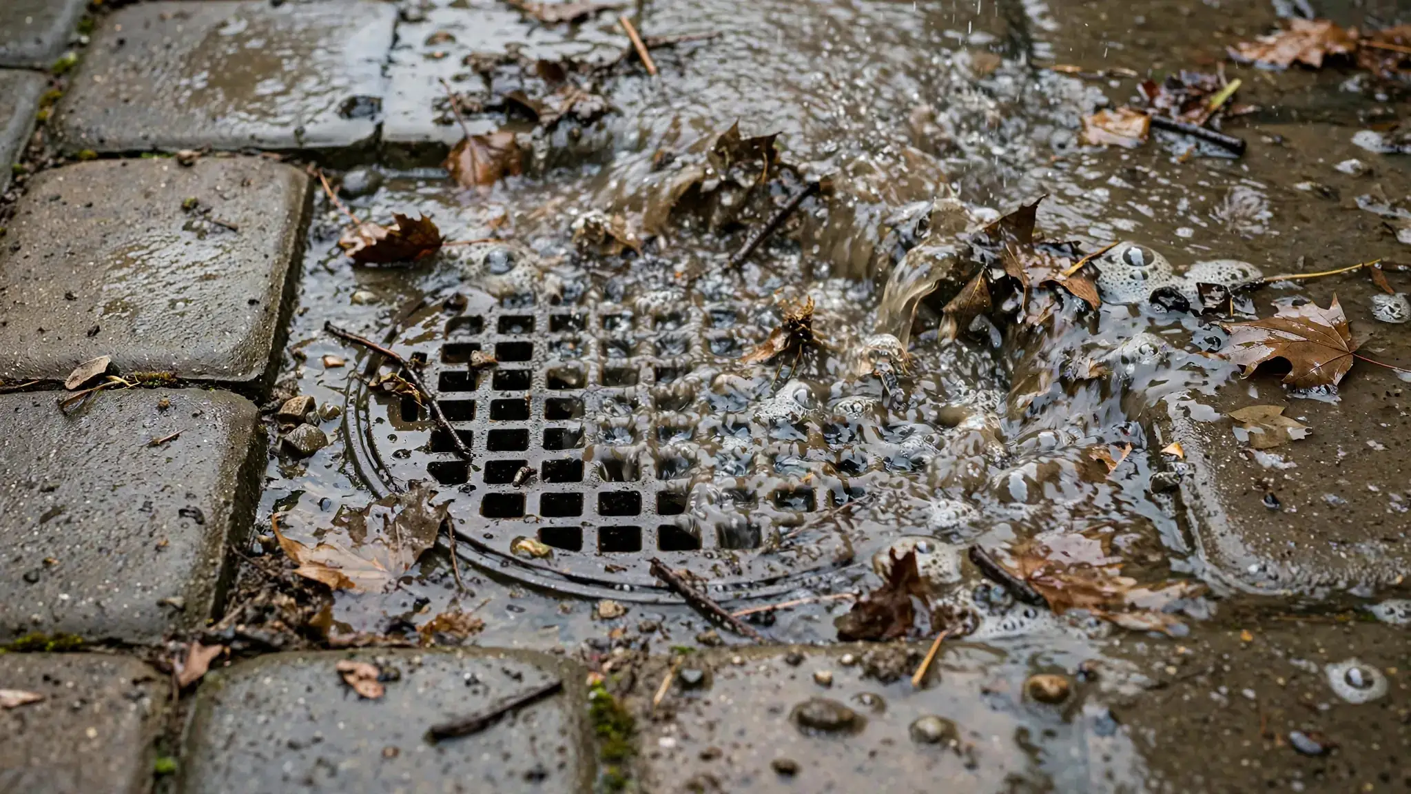Patio Drains Backing Up After Rain